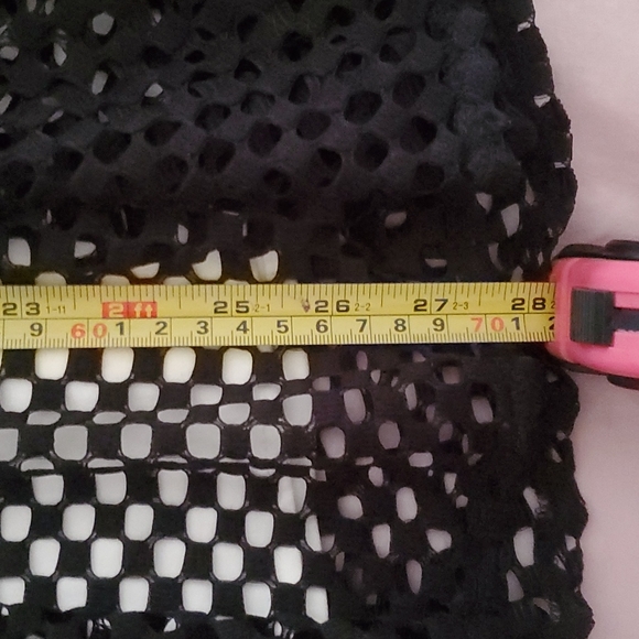 Asymmetrical checkered flared dress mesh overlay - Picture 5 of 6